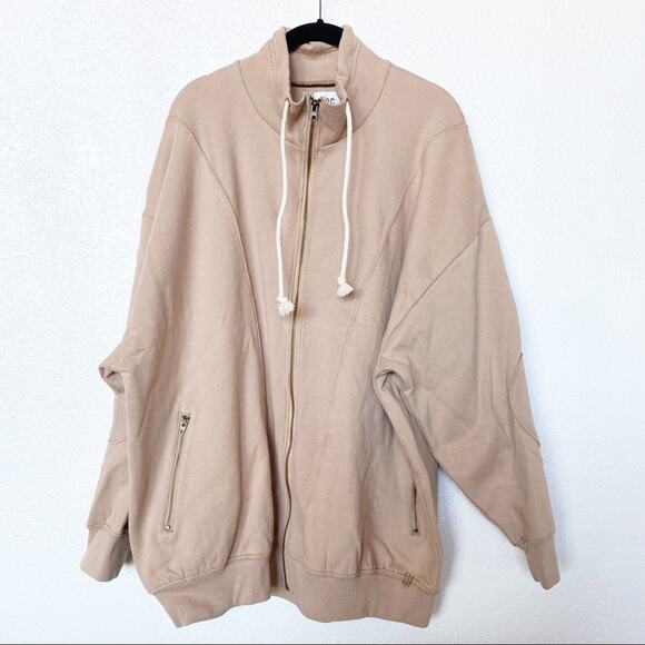 BDG Porter Zip Up Sweatshirt Tan Size Medium NWT - Picture 2 of 13
